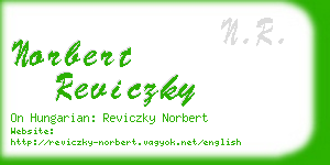 norbert reviczky business card